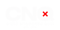 Logo officiel CNQ — C’est n’importe quoi. Est. 2026. X rouge dans le Q.