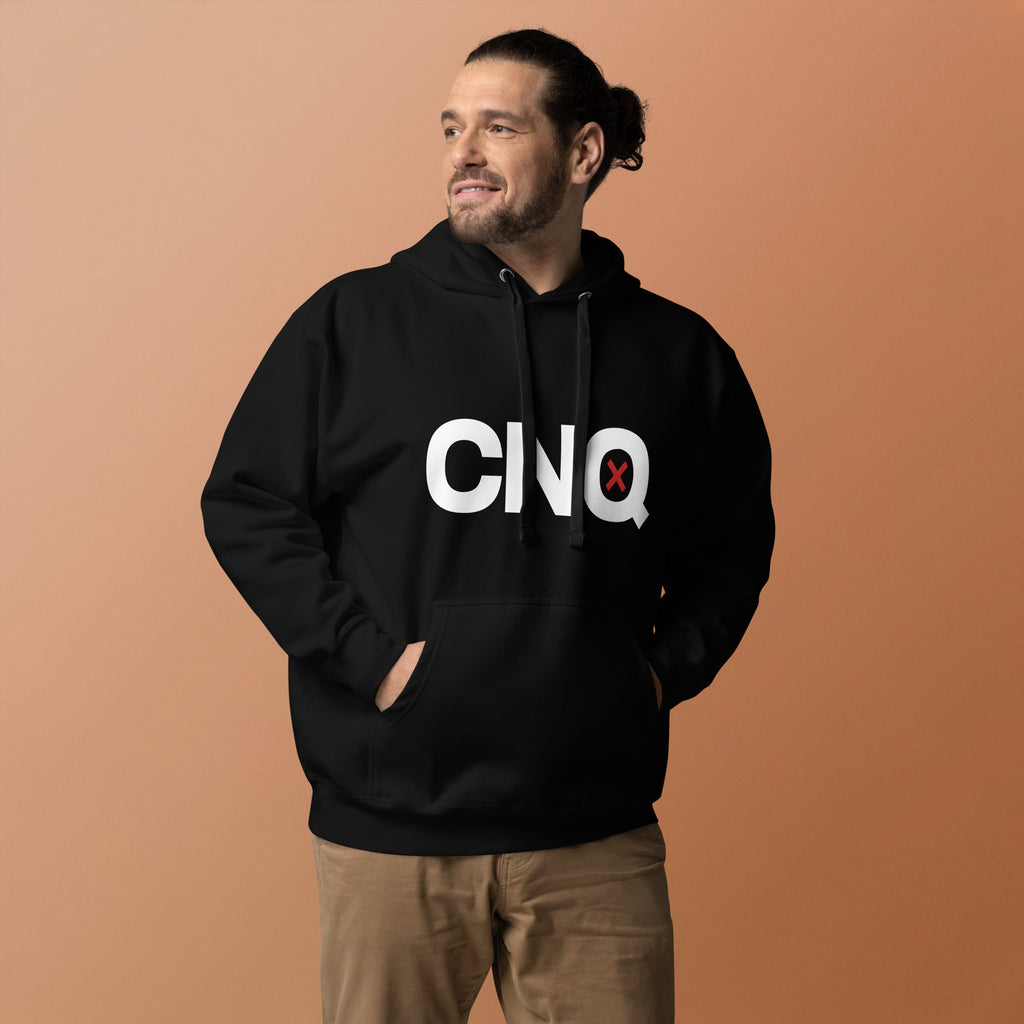 Hoodie CNQ grand logo — Noir