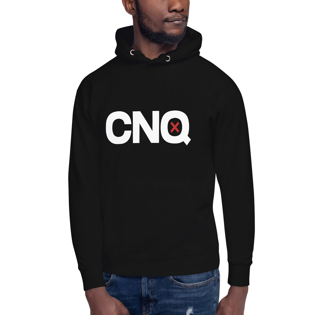 Hoodie CNQ grand logo — Noir